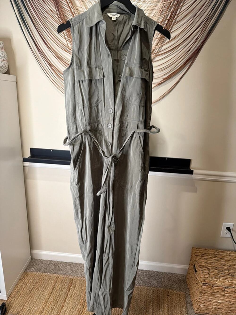 Mac studio green wide leg belted jumpsuit EUC XS 3531